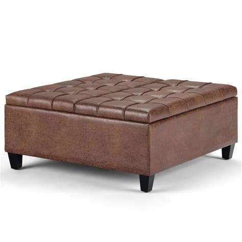 brown oversized ottoman